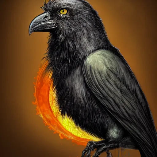 Prompt: A portrait of a zombie crow, undead bird, UHD, Tyler Jacobson, fantasy, DnD, magical particles, magical, digital art