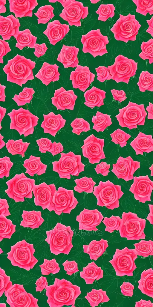 Image similar to seamless pattern of beautiful roses with leaves and throns, colourful, symmetrical, repeating 35mm photography