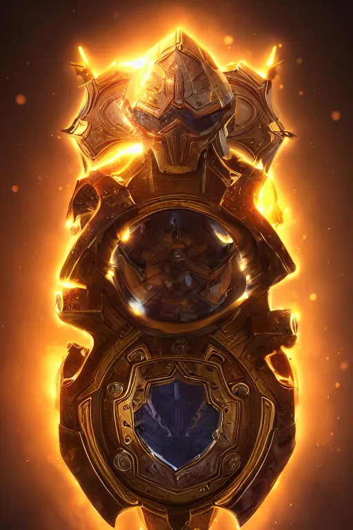 Image similar to shield fantasy epic legends game icon stylized digital illustration radiating a glowing aura global illumination ray tracing hdr fanart arstation by ian pesty and katarzyna da „ bek - chmiel