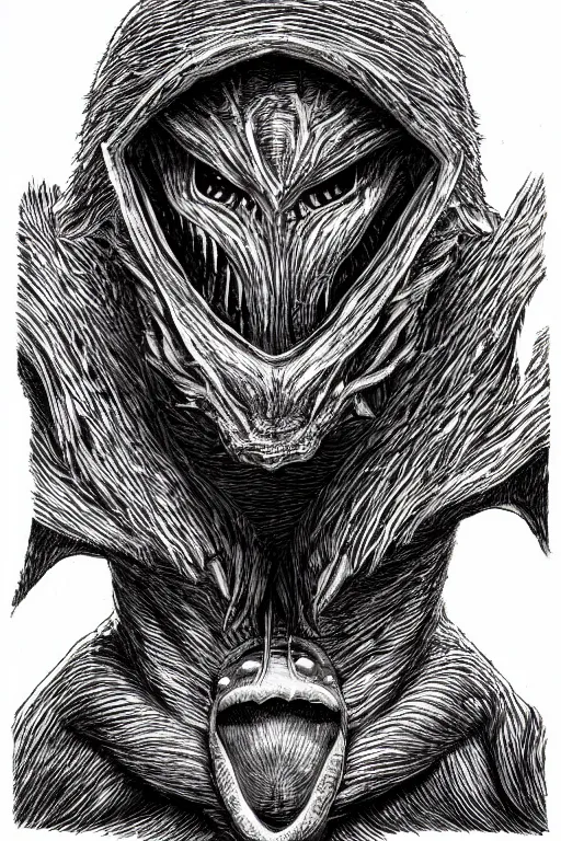 Image similar to mole humanoid monster, symmetrical, highly detailed, digital art, sharp focus, trending on art station, kentaro miura manga art style