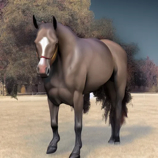 Image similar to human horse hybrid, photorealistic, award winning, high quality, high resolution