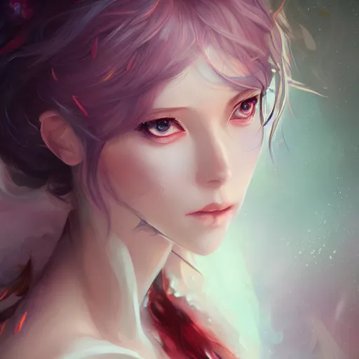 Prompt: Stunningly beautiful Anime God of indeterminate gender of the floral river flowers, misty, by cgsociety, in the style of Charlie Bowater, Tom Bagshaw, intricate, beautiful, artstation 8k, high resolution