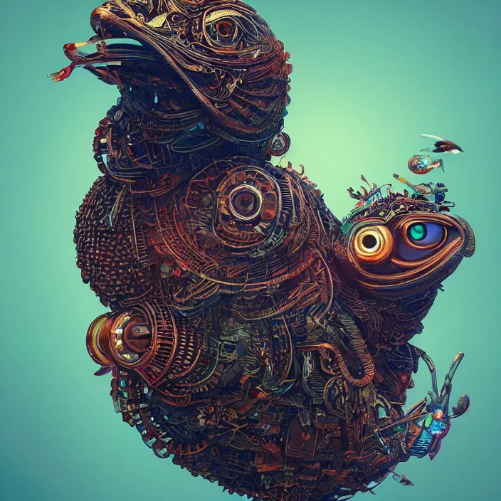 Image similar to ”Hootie & the Blowfish” intricate abstract. intricate artwork. by Tooth Wu, wlop, beeple, dan mumford. octane render, trending on artstation, greg rutkowski, very coherent symmetrical artwork. cinematic, hyper realism, high detail, octane render, 8k, iridescent accents, deep blacks