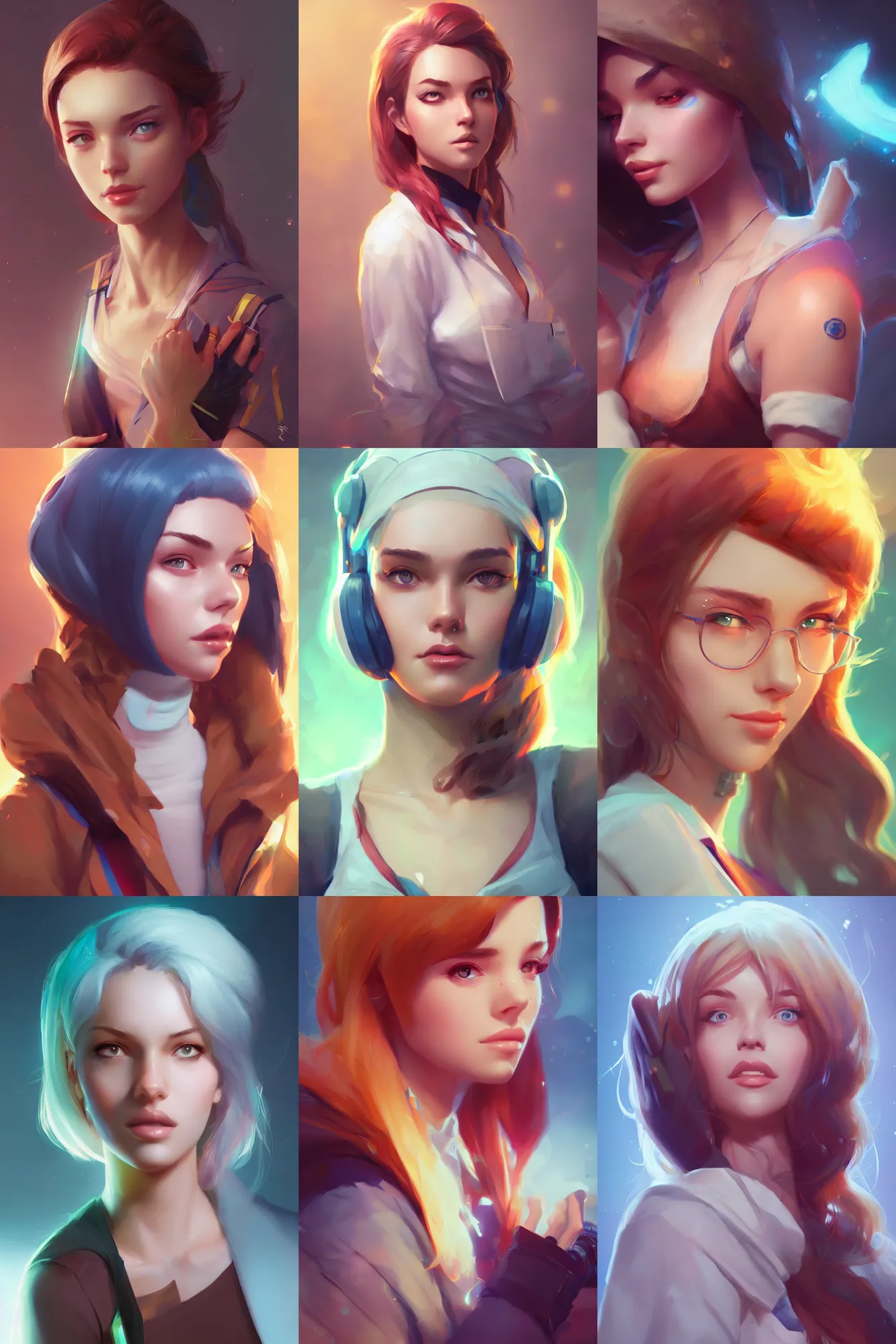 Prompt: color portrait of an attractive scientist girl, by tsuaii and Wojtek Fus, Trending artstation, cinematográfica, digital Art