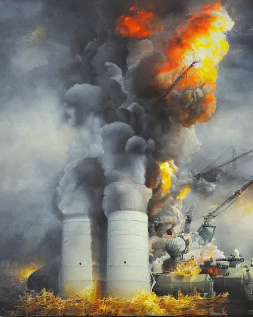 Image similar to strong political beautiful art painting conveying to europe and germany to stop worrying about the gas supplies and support ukraine in the war against the russia's aggression, high production value, intricate details, high resolution, hyperrealistic, hdr, high definition, award winning artwork, masterpiece, ultra realistic, highly detailed, hd, gerhard richter