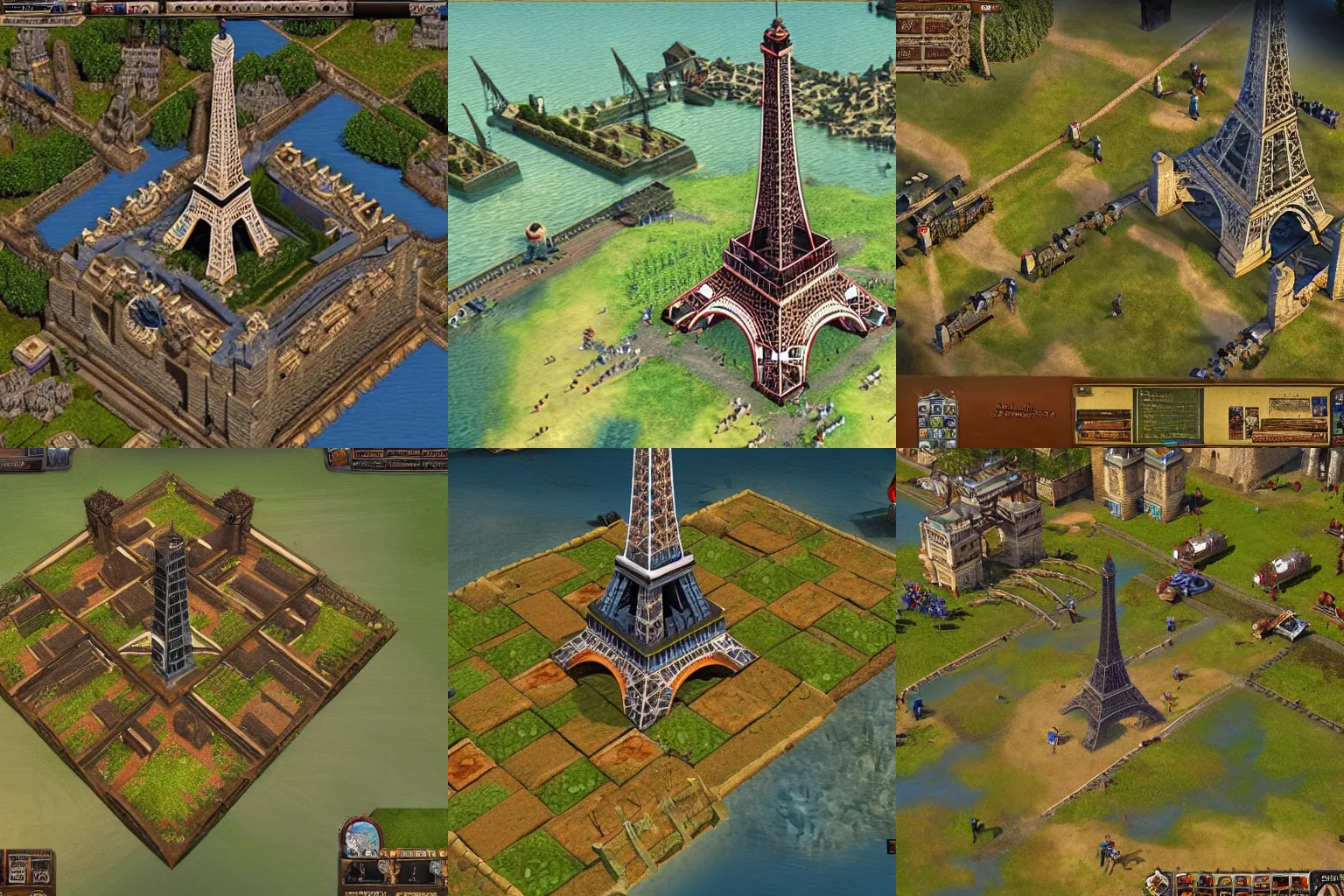 Prompt: The Eiffel tower in age of empires