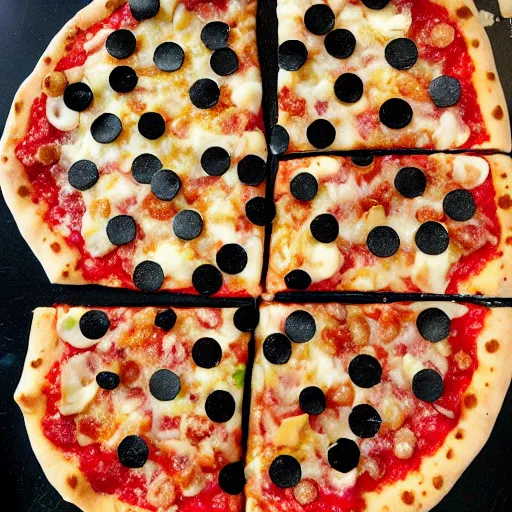 Image similar to glamorous glitter pop pizza