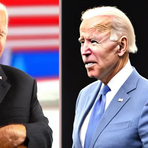 Image similar to joe biden having the same haircut as kim jong un