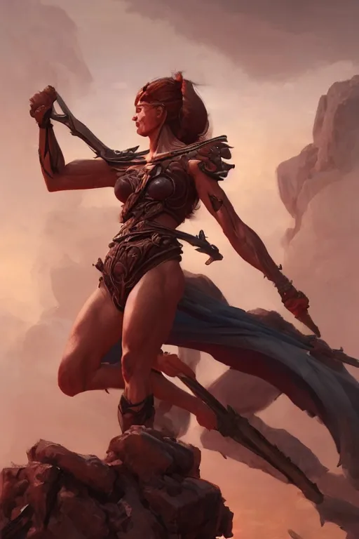 Image similar to goddess of war, accurate anatomy, athletic body, highly detailed, digital painting, artstation, concept art, smooth, sharp focus, illustration, Unreal Engine 5, 8K, art by art by artgerm and greg rutkowski and edgar maxence and Boris Valejo