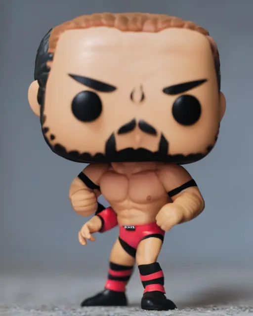 Image similar to Wrestler Funko Pop. Photographic, photography