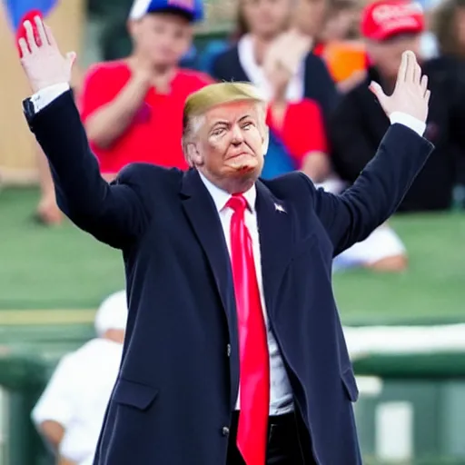 Image similar to Donald Trump in a Russian baseball uniform