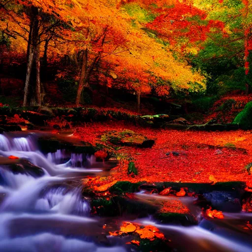 Image similar to fantastic landscape autumn high resolution beautiful lighting vivid colors 4 k wallpaper