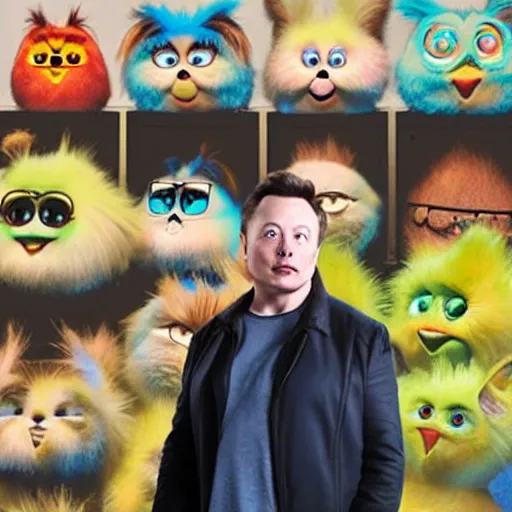 Image similar to elon musk as a furby