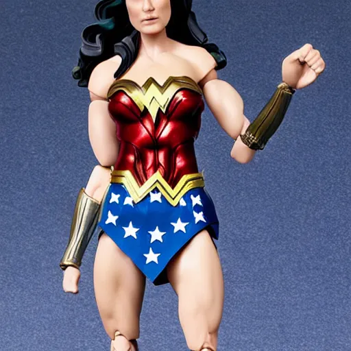 Prompt: wonder woman action figure, figurine, realistic, detailed product photo, anatomically correct