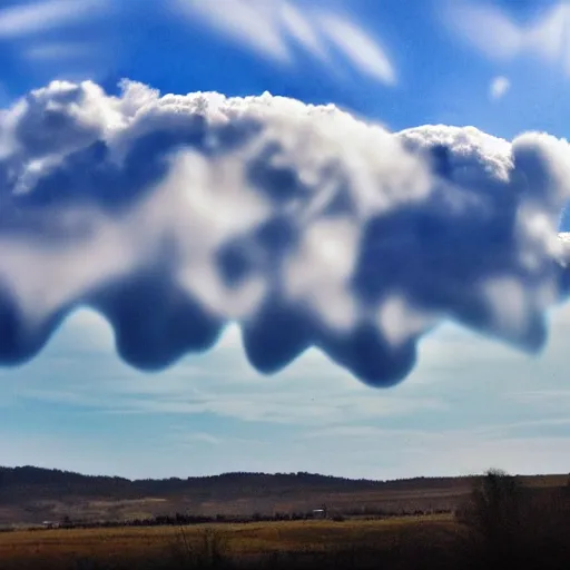 Prompt: clouds in the sky look like a woman face