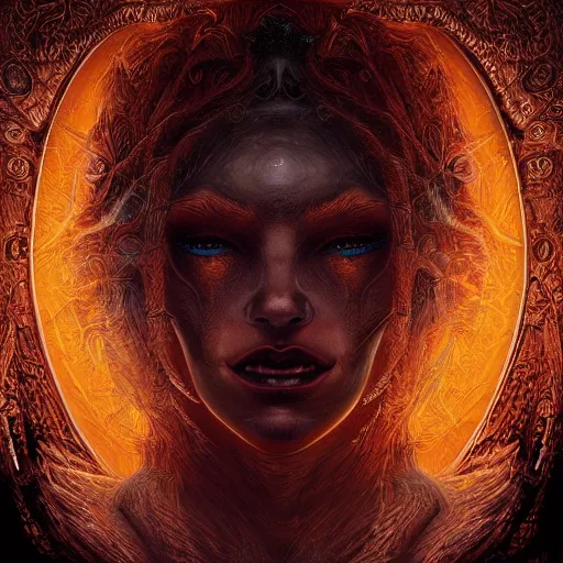 Image similar to photorealistic lunar goddess in the style of michael whelan and gustave dore. hyperdetailed photorealism, 1 0 8 megapixels, amazing depth, glowing rich colors, powerful imagery, psychedelic overtones, 3 d finalrender, 3 d shading, cinematic lighting, artstation concept art