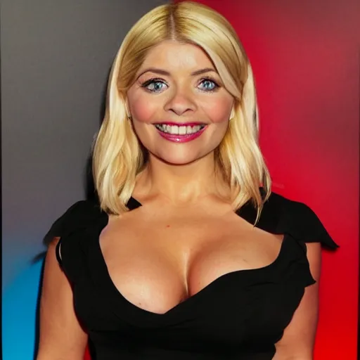 Image similar to Holly Willoughby with the physique of a body builder, hyper realistic, ultra detailed, cinematic, dynamic lighting, photorealistic, refined, intricate, digital art, digital painting, masterpiece, 8k