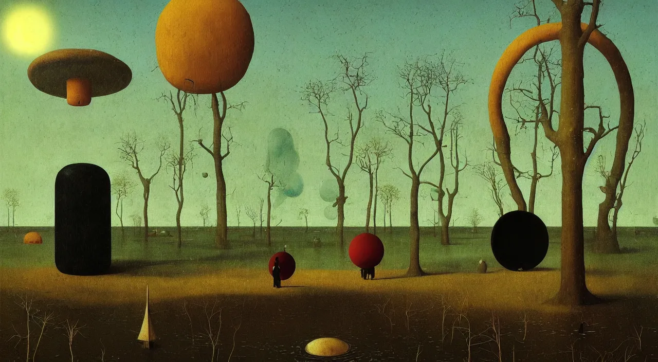 Prompt: single flooded simple!! round fungus pole, very coherent and colorful high contrast masterpiece by franz sedlacek hieronymus bosch dean ellis simon stalenhag rene magritte gediminas pranckevicius, dark shadows, sunny day, hard lighting