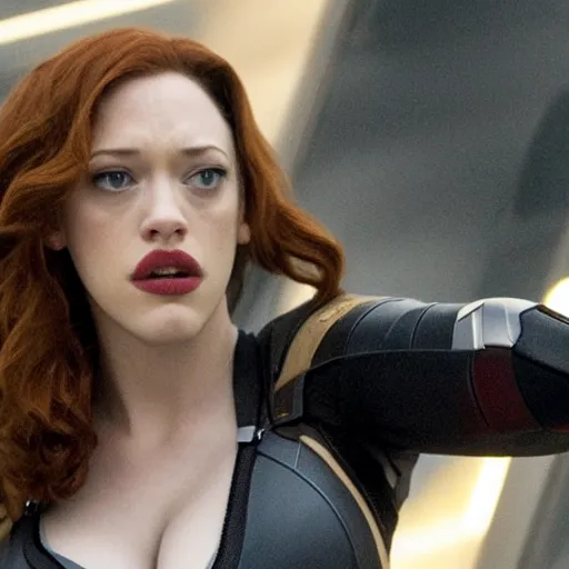 Image similar to a still of kat dennings as black widow in iron man 2 ( 2 0 1 0 )