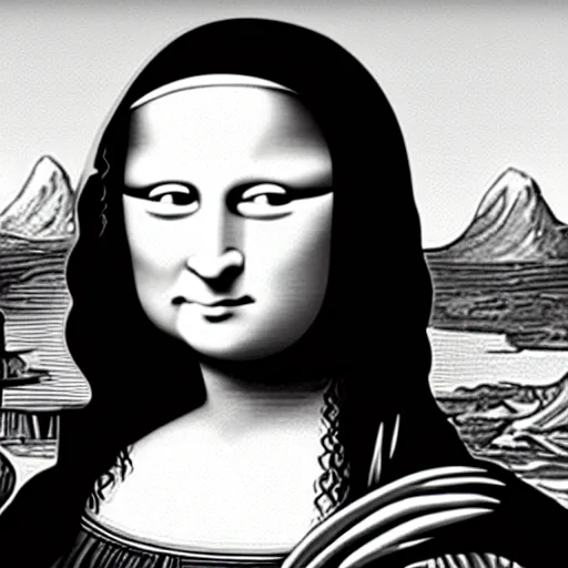 Prompt: mona Lisa wearing sunglasses