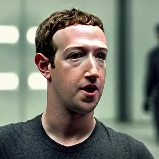 Prompt: cinematic film still of Mark Zuckerberg in the Matrix