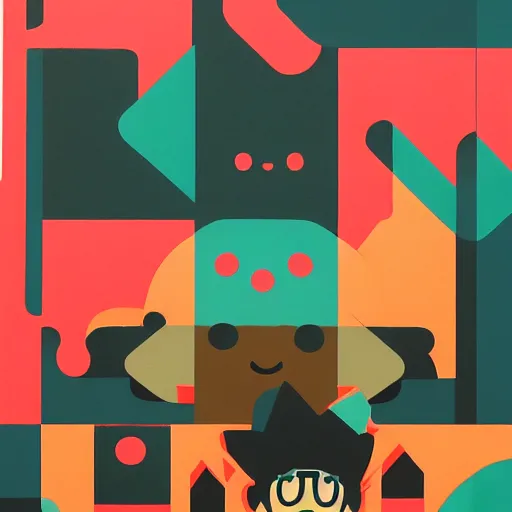 Prompt: Animal Crossing Profile Picture by Sachin Teng, asymmetrical, Organic Painting , Matte Painting, geometric shapes, hard edges, graffiti, street art, 300 dpi :2 by Sachin Teng:4