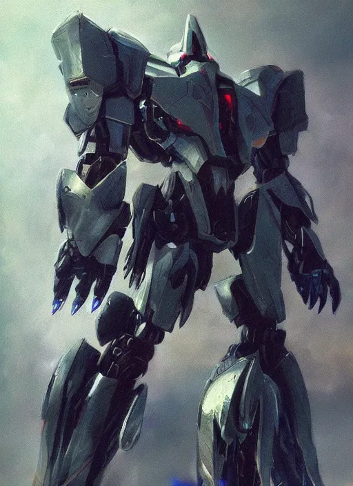 Prompt: mecha from an anime movie, concept art by ruan jia