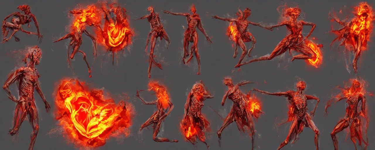 Image similar to atomic, flaming heart, anatomical, expressive, 3 d rendering, speedpainting