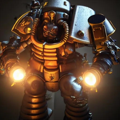 Image similar to very sad crying guardsman in a space hulk from warhammer 4 0 k darktide : : octane render, unreal engine 5, cinematic lighting : : face close up, crying eyes