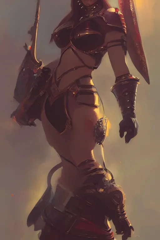 Image similar to Gorgeous armor India warrior girl by ilya kuvshinov, krenz cushart, Greg Rutkowski, trending on artstation