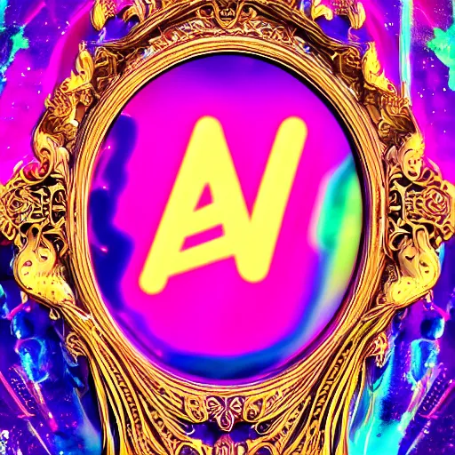 Image similar to a and w vaporwave logo, digital art, cosmic, 3 d high definition, trending on art station, photorealistic, high resolution, 8 k, octane, hyper detailed, insane details, intricate, elite, ornate, elegant trend, highly detailed and intricate, sharp focus, photography, unreal engine