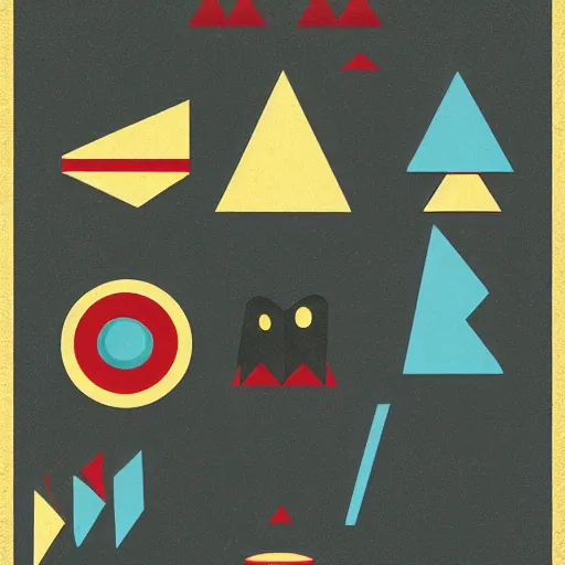 Image similar to 2D Retro Art, simplified shapes