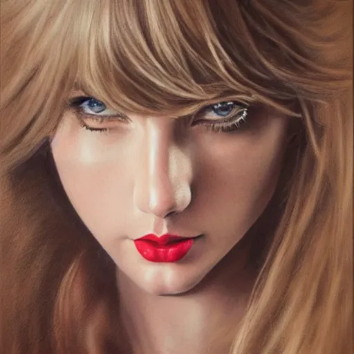 Prompt: pencil art, detailed portrait of taylor swift, intricate,, oil painting, by yoshitaka amano, cinematic lighting