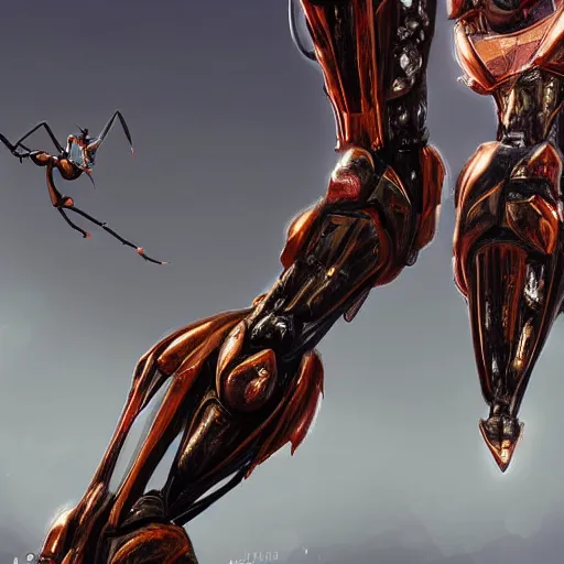 Image similar to high quality bug point of view shot, shrunken on the ground looking up, of a highly detailed beautiful Giant female warframe, but as an anthropomorphic robot female dragon, looming over the view, about to step on view, unaware of your existence, posing elegantly, pov of an ant, sleek armor, highly detailed art, realistic, professional digital art, high end digital art, furry art, DeviantArt, artstation, Furaffinity, 8k HD render, epic lighting