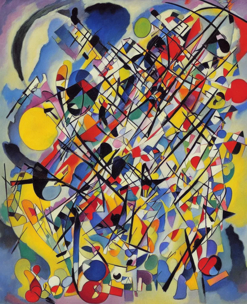 Image similar to painting by vasily kandinsky