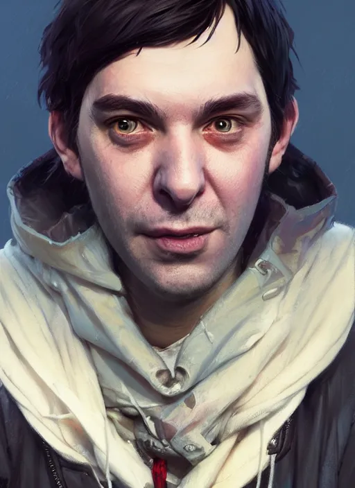 Prompt: Highly detailed portrait of homeless Martin Shkreli, in GTA V, Stephen Bliss, unreal engine, fantasy art by Greg Rutkowski, Loish, Rhads, Makoto Shinkai and Lois van baarle, ilya kuvshinov, rossdraws, Tom Bagshaw, global illumination, radiant light, detailed and intricate environment