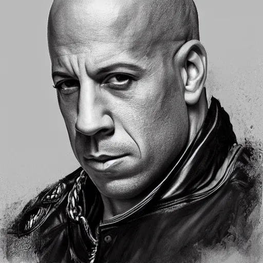 Prompt: highly detailed portrait of vin diesel as queen of england. realistic face, trending on artstation, intricate details, energetic composition, golden ratio, concept art,