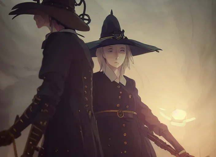 Prompt: portrait of lady maria, helm of second world war warship in background, illustration concept art anime key visual trending pixiv fanbox by wlop and greg rutkowski and makoto shinkai and studio ghibli and kyoto animation, astral witch clothes, steampunk, realistic anatomy, grimdark, volumetric lighting