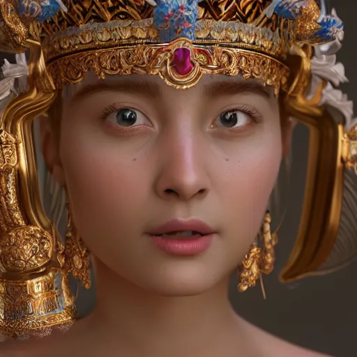 Image similar to wonderful princess of heaven with clear skin, ornate 8 k gorgeous intricate detailed, accent lighting, dramatic light, octane render