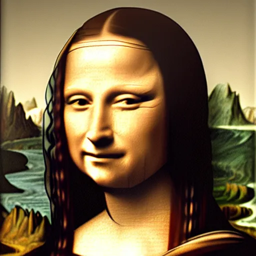 Image similar to walter white as mona lisa painting