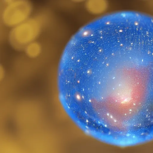 Prompt: the universe in a glass ball, photorealistic