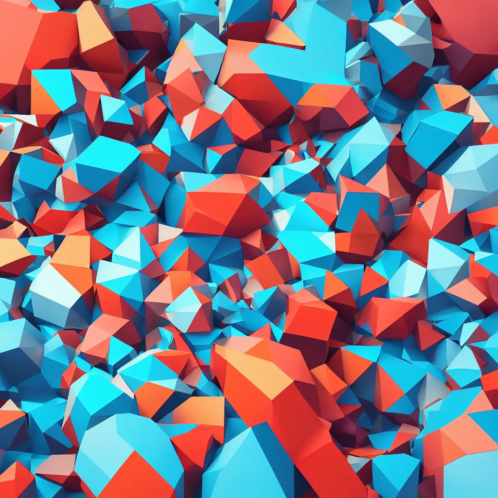 Image similar to melting geometric shapes, 3 d render, center composition, artistic render, cinematic shot, 4 k render, cgi, contrasting colours