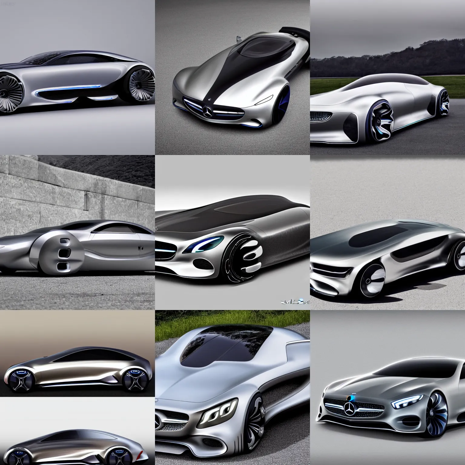 Prompt: concept mercedes car by Joe Peterson