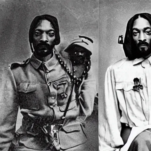 Image similar to snoop dogg and jesus as world war 1 soldiers