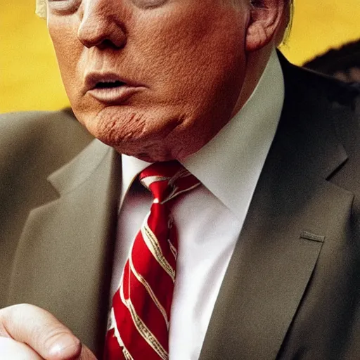 Prompt: photo of donald trump, kodak portra 4 0 0, donald trump wearing a suit of knight ’ s armor, two arms, two legs, symmetrical face, donald trump ’ s face, donald trump, donald trump holding a mythical sword