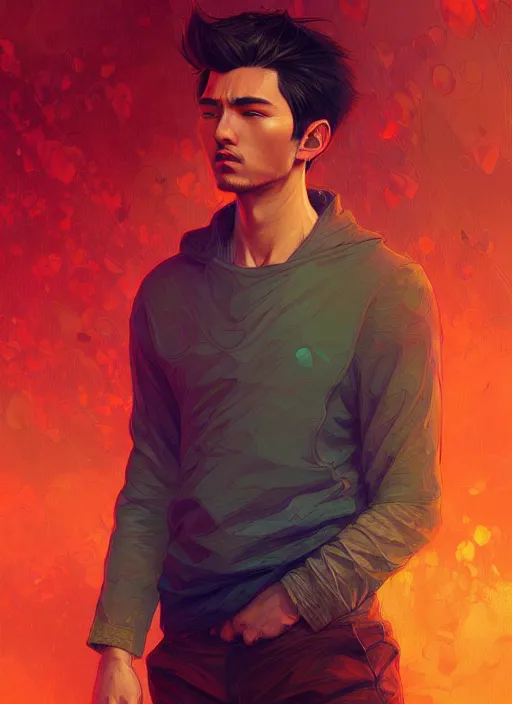 Image similar to handsome gojo, half body shot, path traced, highly detailed, high quality, digital painting, alena aenami, lilia alvarado, shinji aramaki, karol bak, alphonse mucha, tom bagshaw