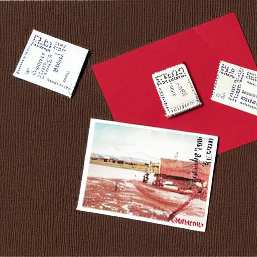 Image similar to ripped up postcard with stamp