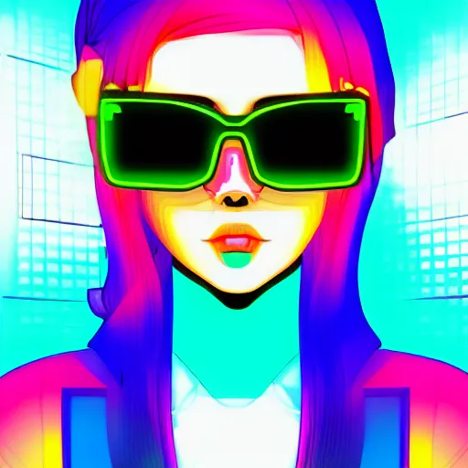 Image similar to catgirl, portrait, vaporwave, synthwave, neon, vector graphics, cinematic, volumetric lighting, f 8 aperture, cinematic eastman 5 3 8 4 film, photorealistic