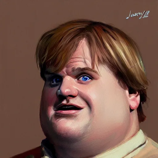 Prompt: concept art of chris farley, cinematic shot, painting by jama jurabaev, extremely detailed, brush hard, artstation, high quality, brush stroke