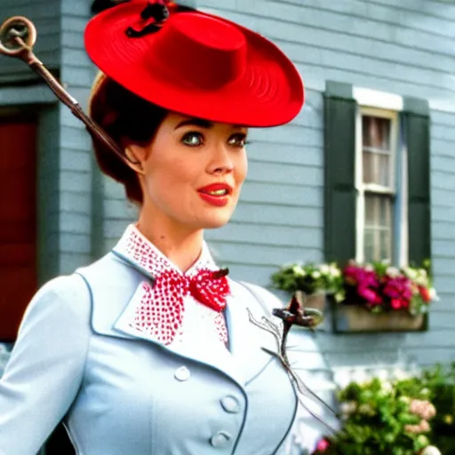 Image similar to a still of Kate Upton as Mary Poppins in the film Mary Poppins, high definition